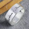 Engraved Plain Sterling Silver Narrow Band 8mm