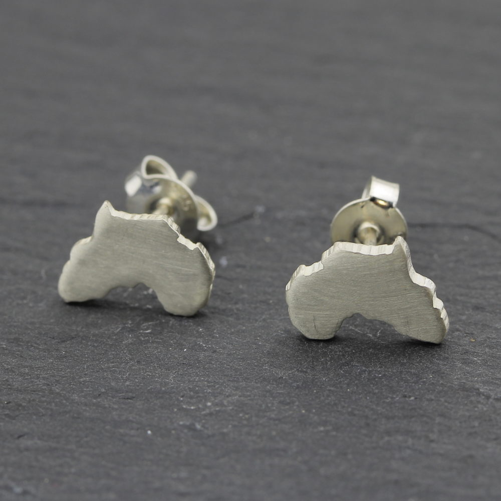 Sterling Silver stud earrings of africa south africa