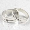 His & Hers Heartbeat Promise Rings Set/2