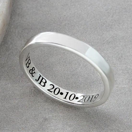 Engraved Men's Ring 3mm