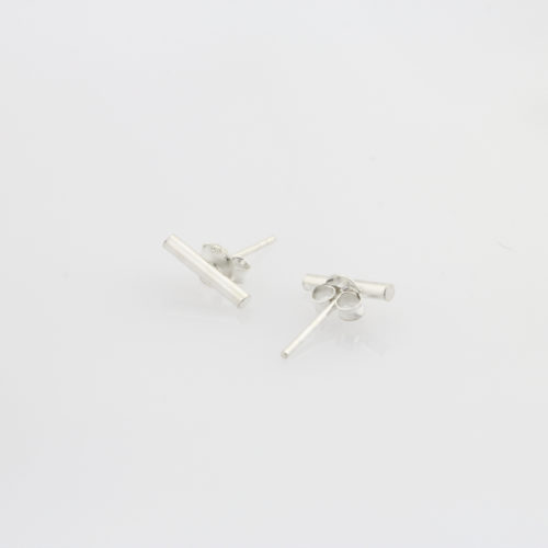 Tube Stud Earrings | Fast Delivery Crafted by Silvery