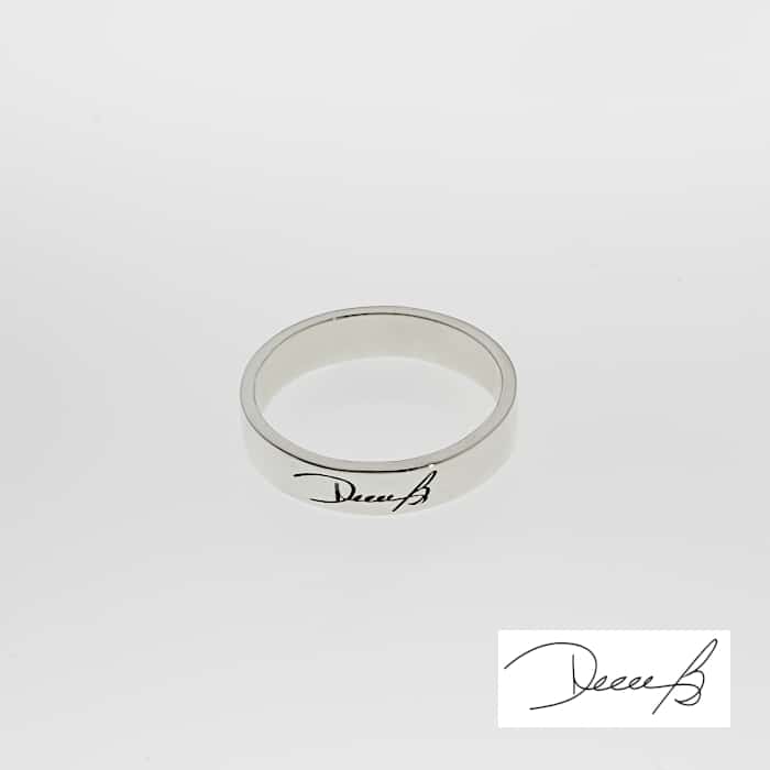 Dainty Engraved Signature Ring