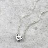 Custom Necklace Dainty Heart Initial Necklace Silvery Jewellery