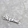 Number & Birthstone Name Necklace