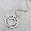 Custom Necklace Roman Cutout Name Necklace Silvery Jewellery