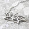 Lotus Flower Necklace Silvery Jewellery