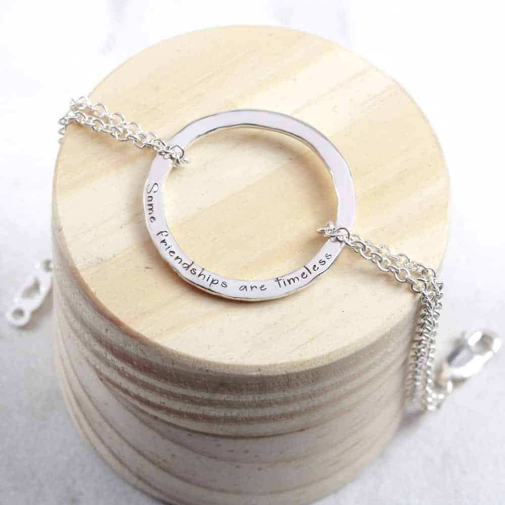 Double Chained Personalised Washer Bracelet