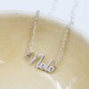 Sterling Silver Dainty Name Necklace by silvery jewellery in south africa