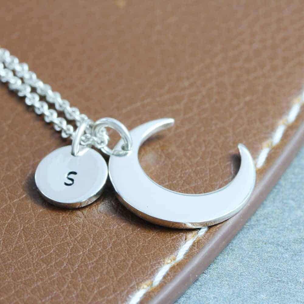 MOON & COIN CHARM NECKLACE