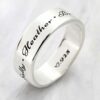 Engraved Plain Sterling Silver Plain Band Ring 6mm