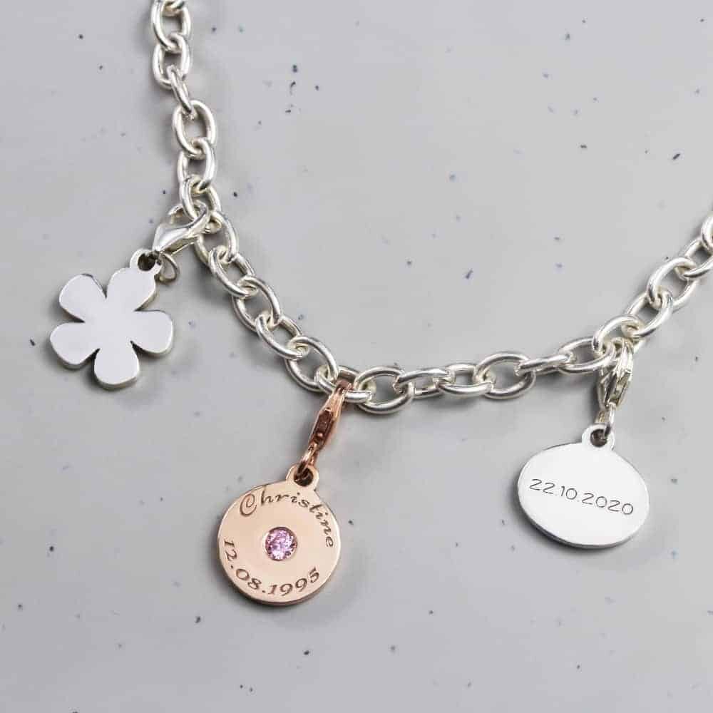 Memory Keeper Necklace Silver charm necklace personalised charms by silvery South Africa