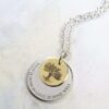 love necklace in 9kt gold family names necklace by silvery jewellery