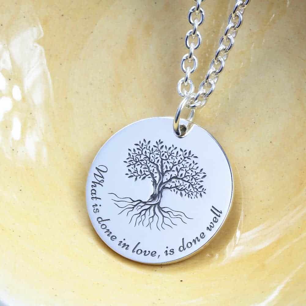 Family Tree Coin Necklace