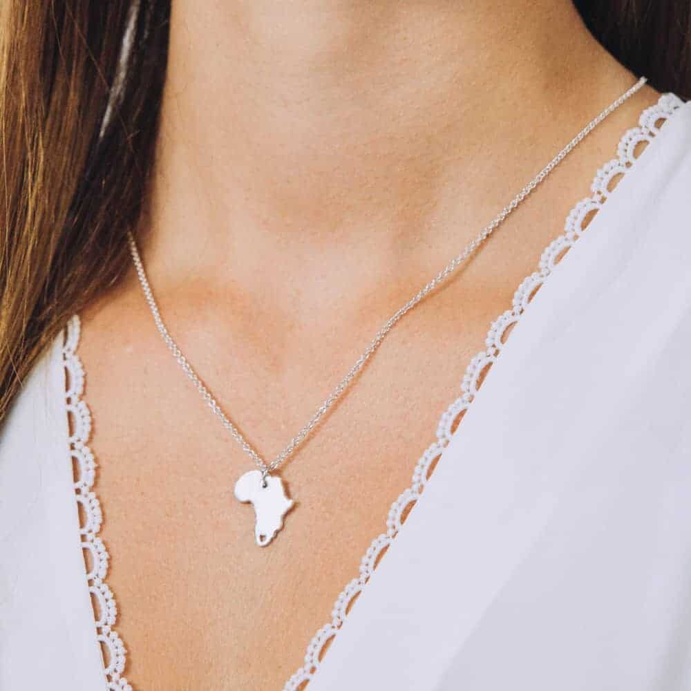 Africa Heart Necklace - Perspective Image