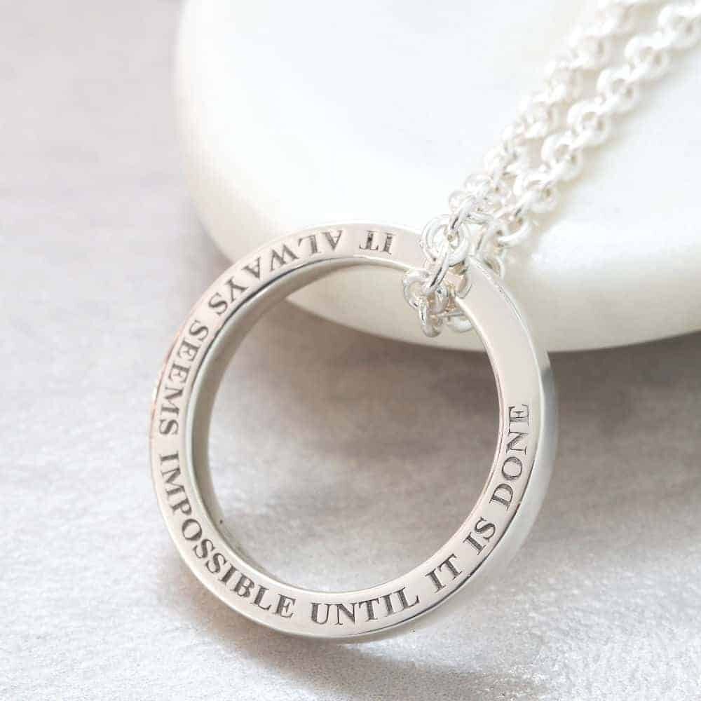 Mens Personalised Engraved Message Necklace by Silvery South Africa 1