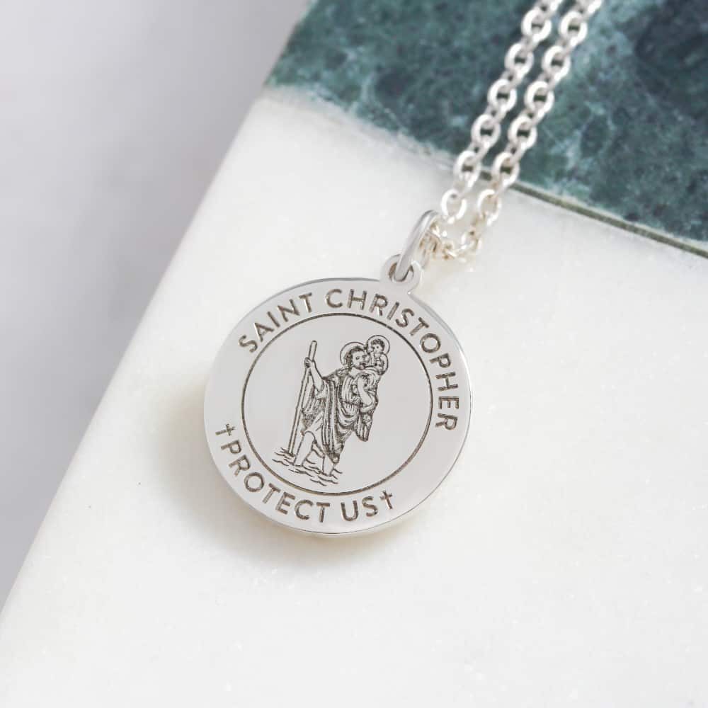St Christopher Coin Necklace