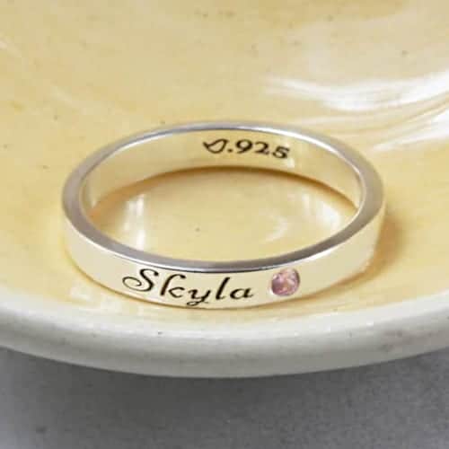 Personalised Birthstone Ring