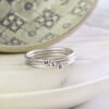 Sterling Silver Triple Initial Ring by Silvery Jewellery