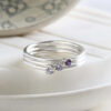 Dainty Birthstone Solitaire Ring By Silvery Jewellery