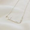 DAINTY NAME & PEARL PENDANT NECKLACE Crafted by Silvery South Africa