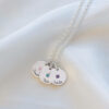 Family Names Coin & Birthstone Necklace crafted by Silvery South Africa