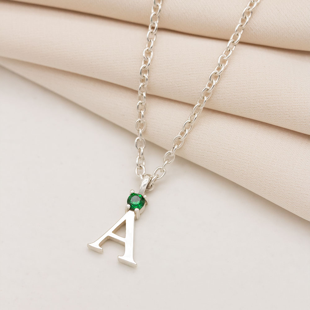 Initial and birthstone necklace in South Africa