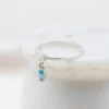 Marquise Birthstone Charm Ring By Silvery Jewellery